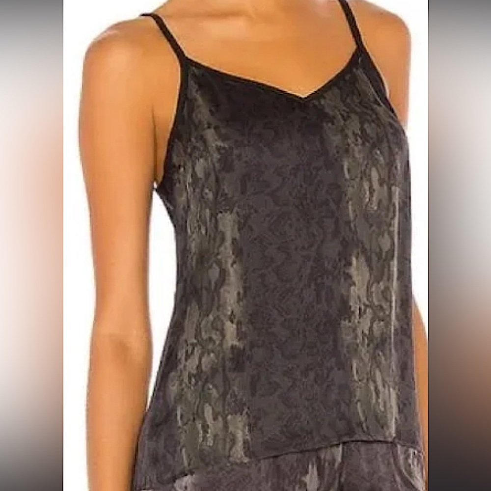 AllSaints Tami Masala Silk Cami in animal print